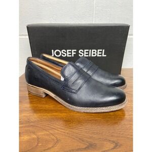 Josef Seibel Sienna 96‎ Loafers Comfort Dress Shoes Ocean Blue Leather Size 41